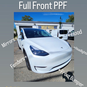 Tesla Model Y full front PPF paint protection film