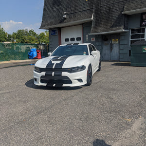 Dodge Charger satin black racing stripe dual center