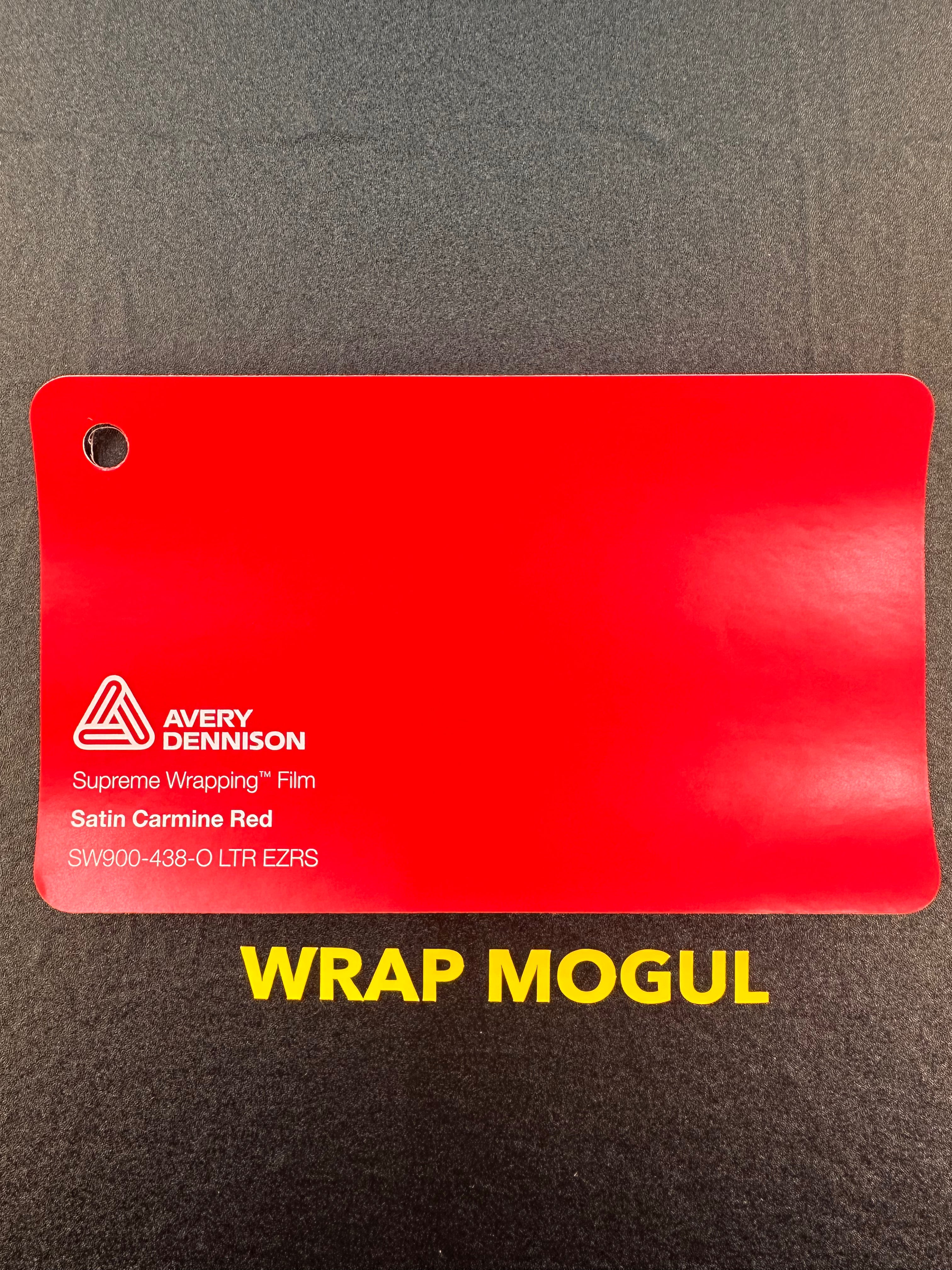 Avery Dennison SW900 Satin Carmine Red Vinyl Wrap | SW900-438-O
