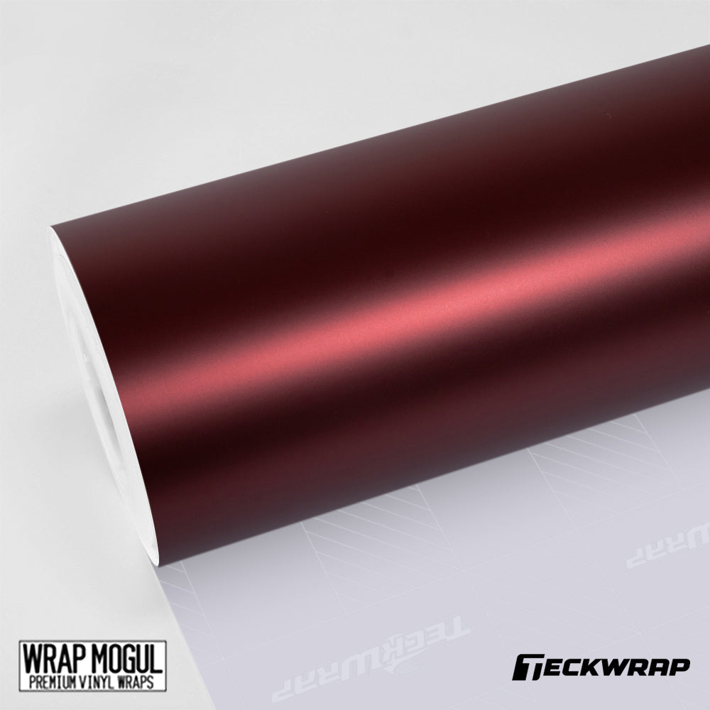 Teckwrap Satin Metalic Velour Red Vinyl Wrap | SMT18R
