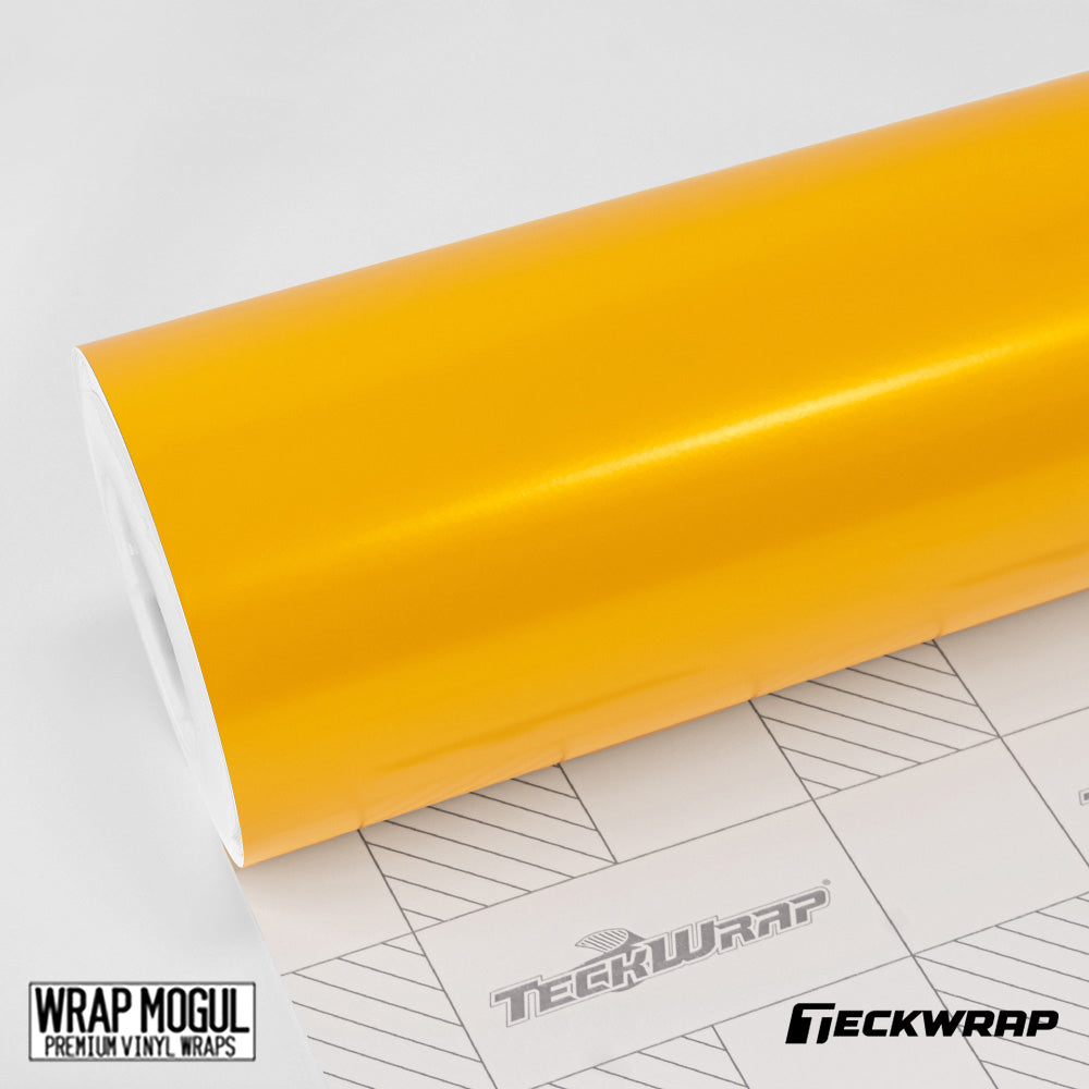 Teckwrap Color EggShell Metallic Hornet Yellow Vinyl Wrap | ECH16
