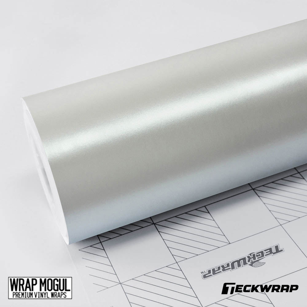 Teckwrap Color EggShell Metallic Satin Pearl White Vinyl Wrap | ECH01