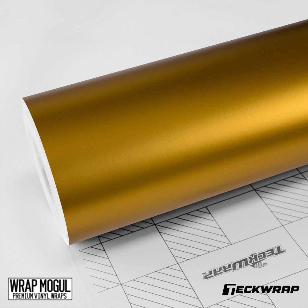 Teckwrap Matte Chrome Golden Yellow Vinyl Wrap | VCH408
