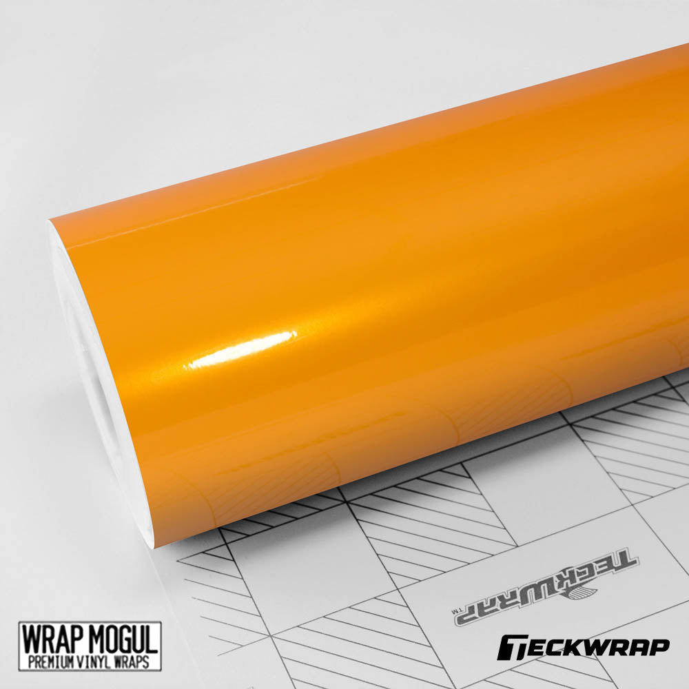 Teckwrap Gloss Metalic Golden Yellow Vinyl Wrap | RB25