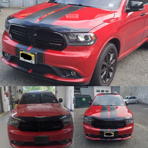 Dodge Durango racing stripes black dual center