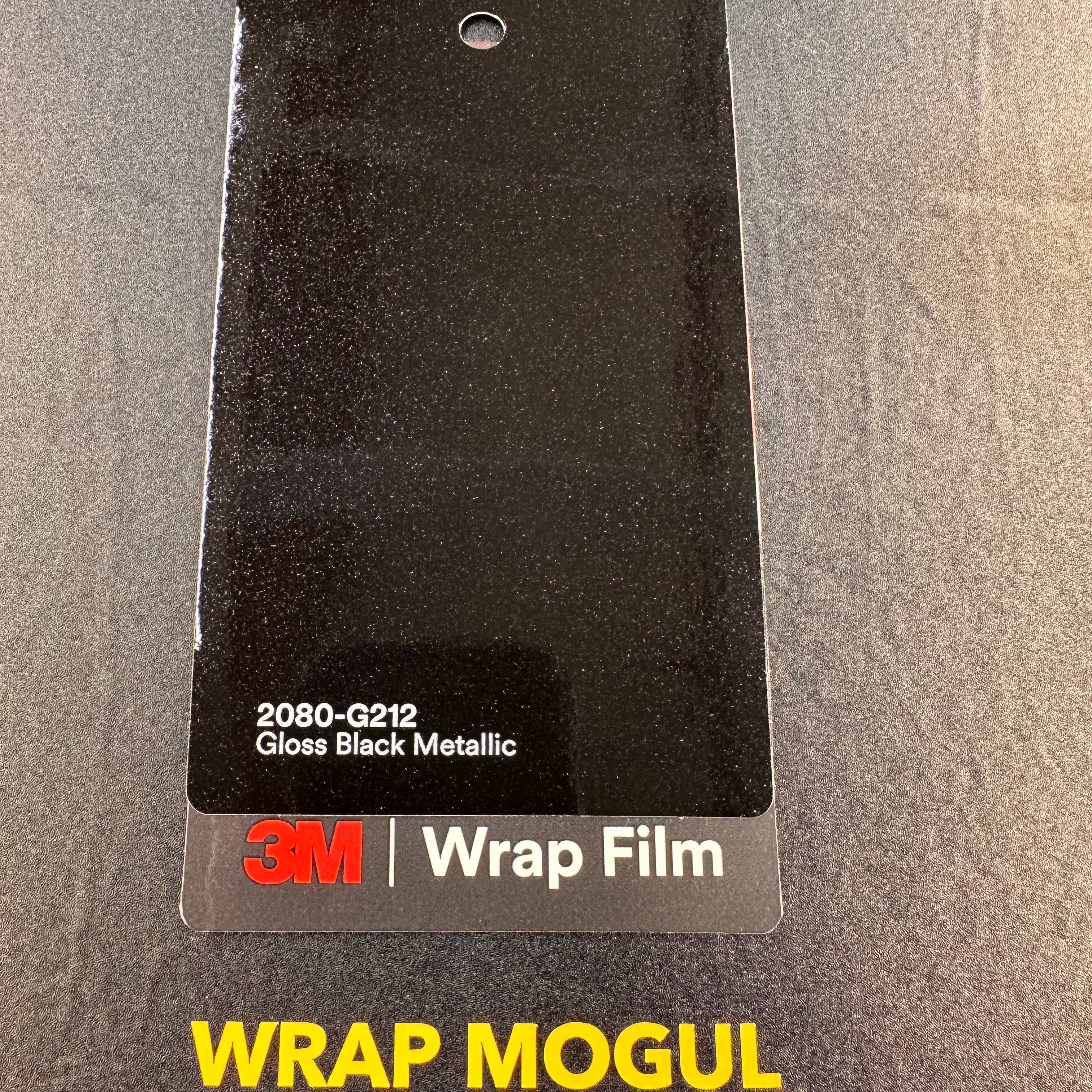 3M 2080 Gloss Black Metallic Vinyl Wrap | G212
