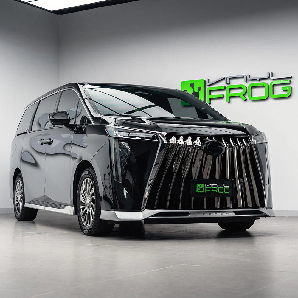 Vinyl Frog Glossy Metallic Metal Black Vinyl Wrap | GMP21_PET