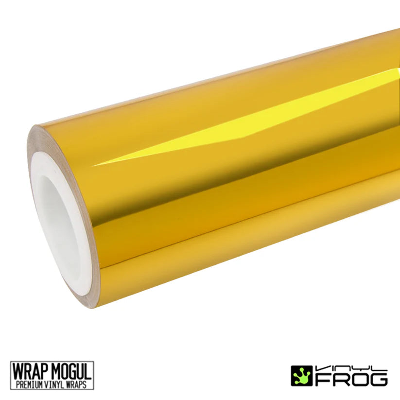 Vinyl Frog Mirror Chrome Gold Vinyl Wrap | MCP02_PET
