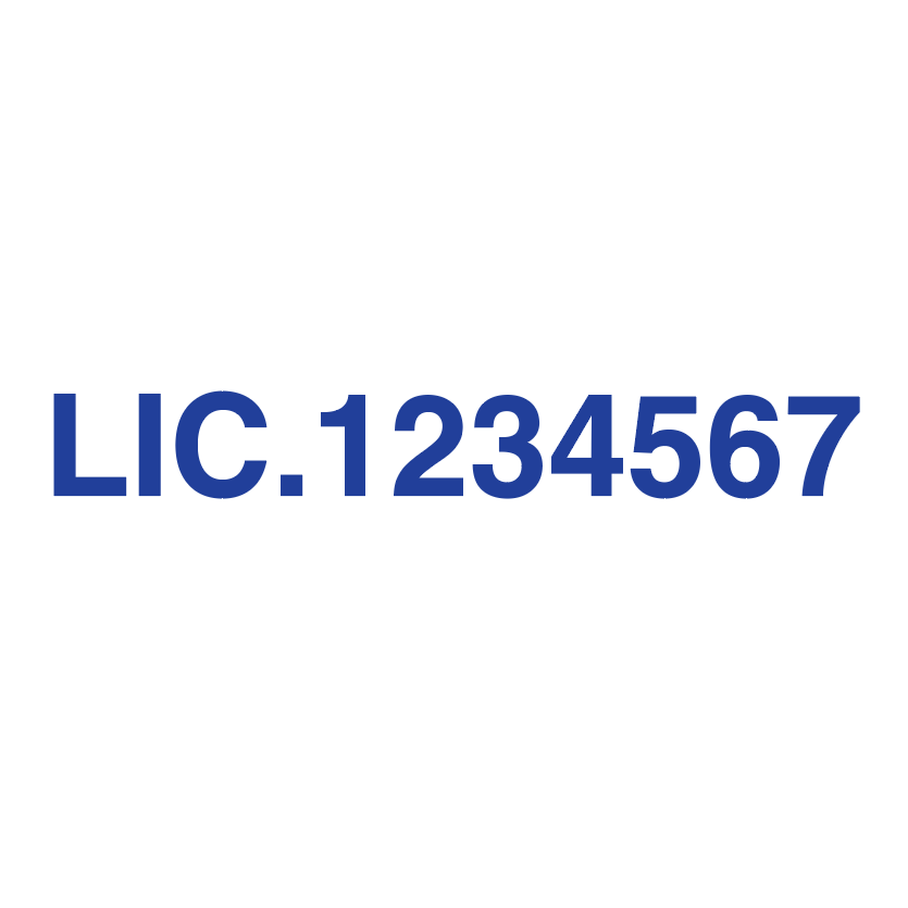 Company License Number Decal