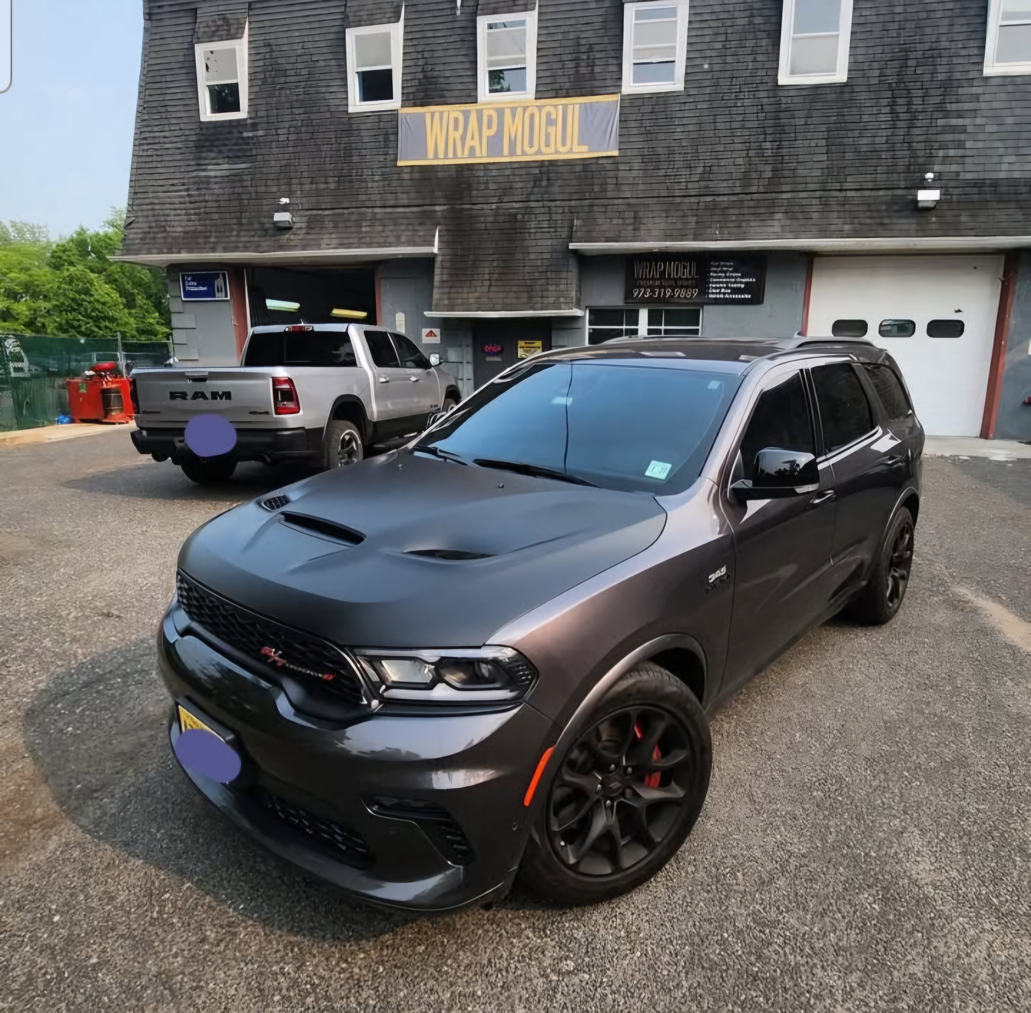 Dodge Durango hood wrap satin black matte