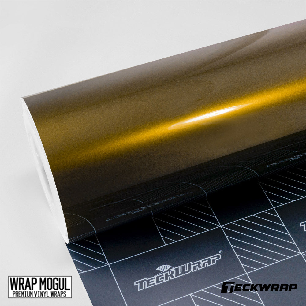 Teckwrap Gloss Metalic Black Gold Vinyl Wrap | HM09