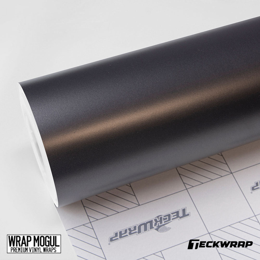 Teckwrap Satin Metalic Black Silver Silk Vinyl Wrap | HM02-R