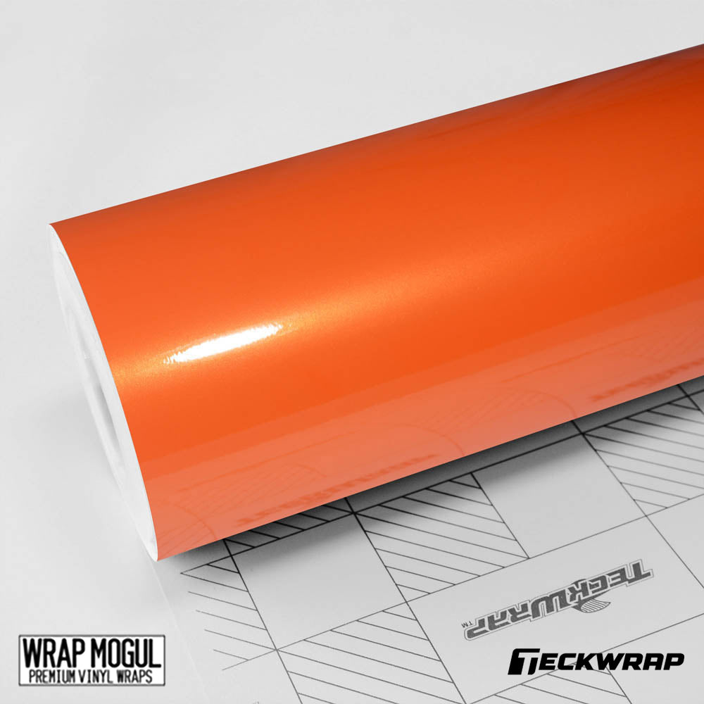 Teckwrap Gloss Metalic Deep Orange Vinyl Wrap | RB19