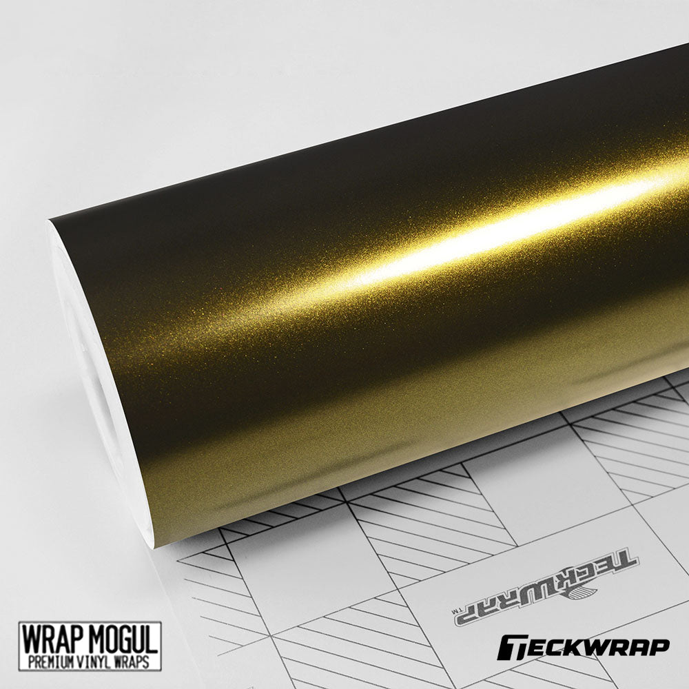 Teckwrap Satin Metalic GreenFinch Gold Vinyl Wrap | HM09