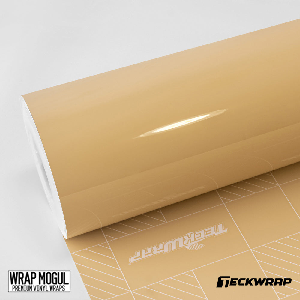 Teckwrap Super Gloss Leather Beige  Vinyl Wrap | CG52