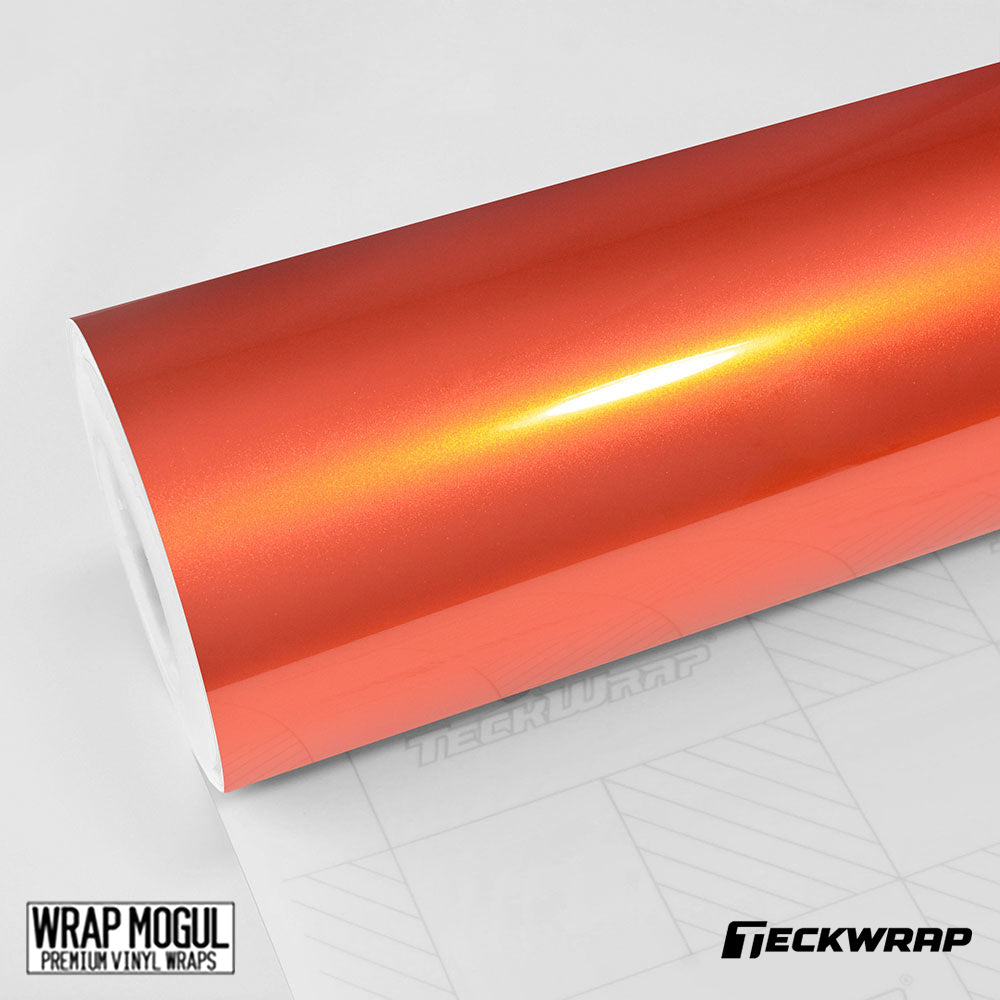 Teckwrap Gloss Aluminum Paprika Orange Vinyl Wrap | GAL06