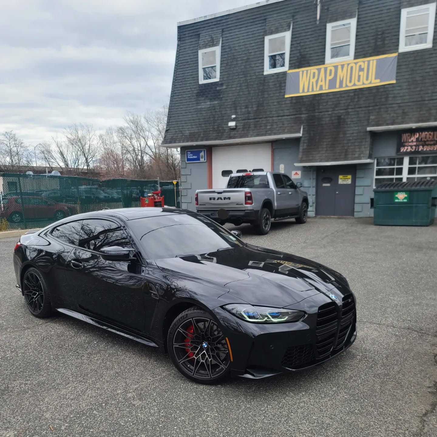 Black BMW Competition with paint correction and ceramic coating by Wrap Mogul