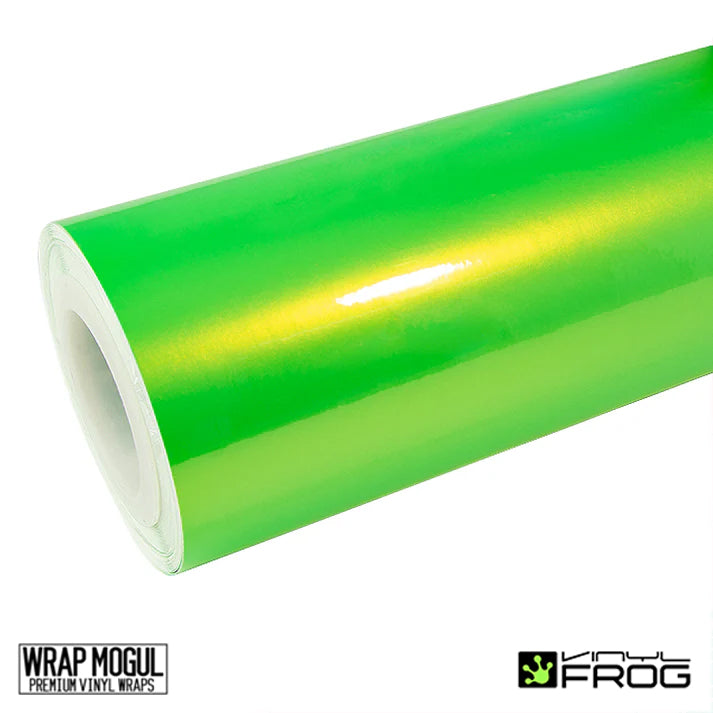 Vinyl Frog Candy Metallic Neon Green vinyl wrap | CMP02_PET