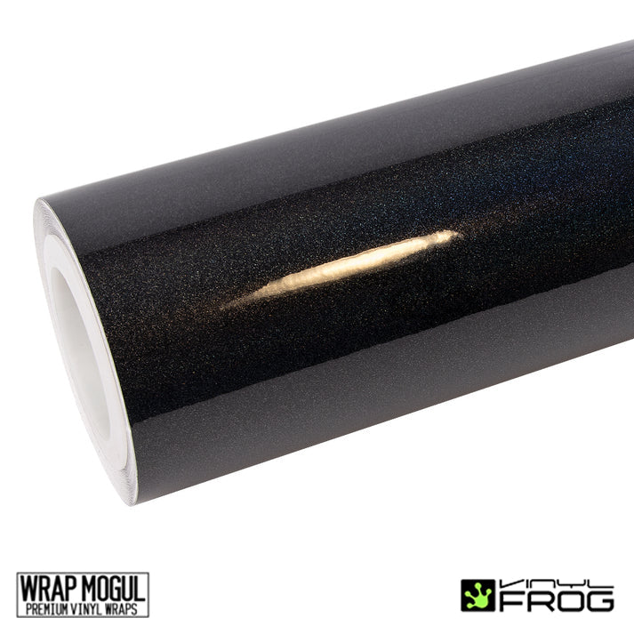 Vinyl Frog Rainbow Metallic Majestic Black Vinvl Wrap | RMP05_PET