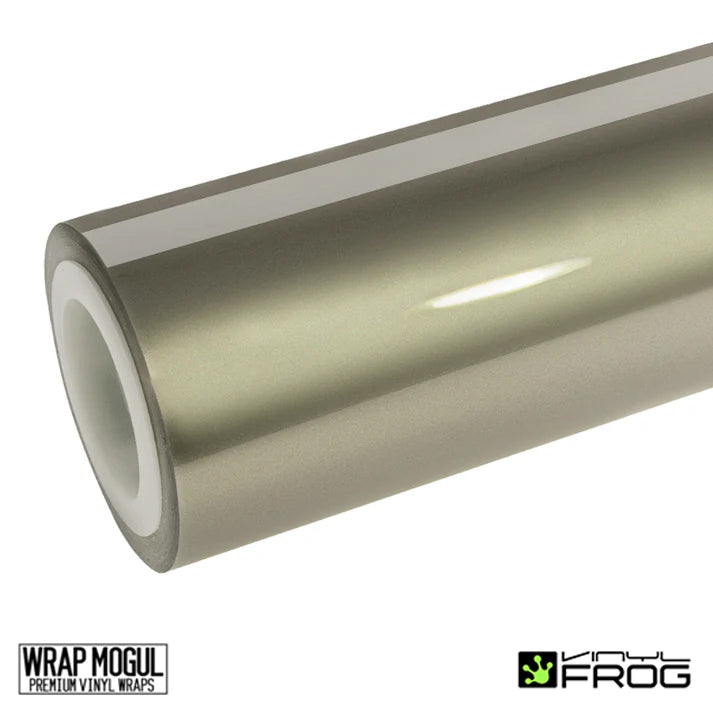 Vinyl Frog Glossy Metallic Glitter Champagne / Millennium Jade Vinyl Wrap | GMP81_PET