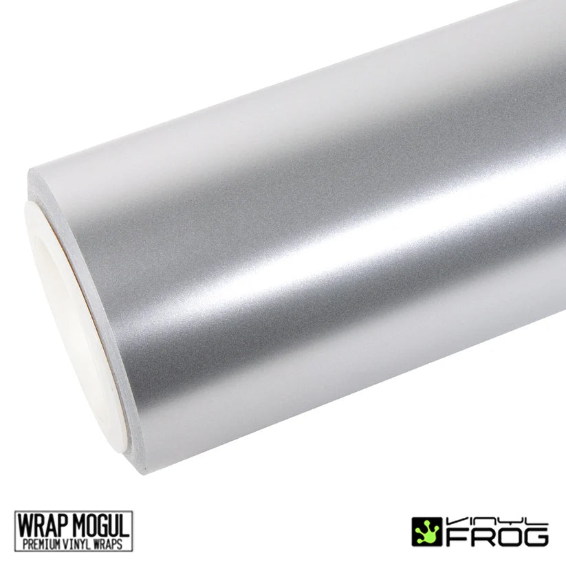 Vinyl Frog Satin Chrome Titanium Silver Vinyl Wrap | MP33_PET