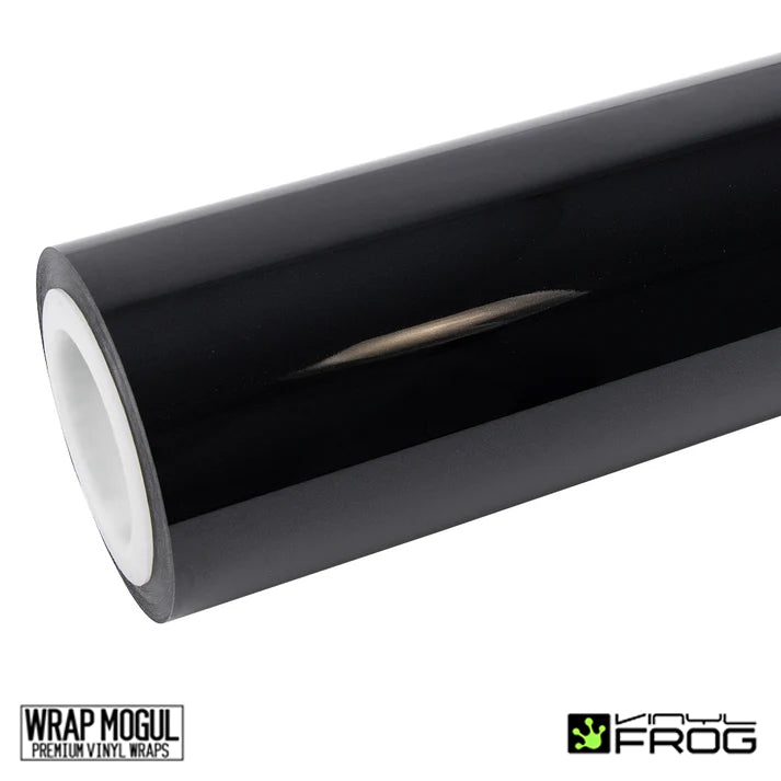 Vinyl Frog Glossy Metallic Metal Black Vinyl Wrap | GMP21_PET