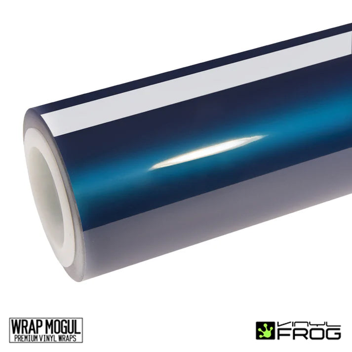 Vinyl Frog Glossy Metallic Beacon Blue Vinyl Wrap | GMP59_PET