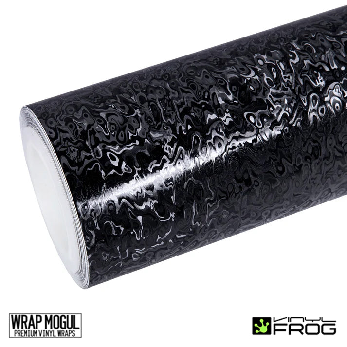 Vinyl Frog Phantom Black Carbon Fiber Vinyl Wrap | GCF02