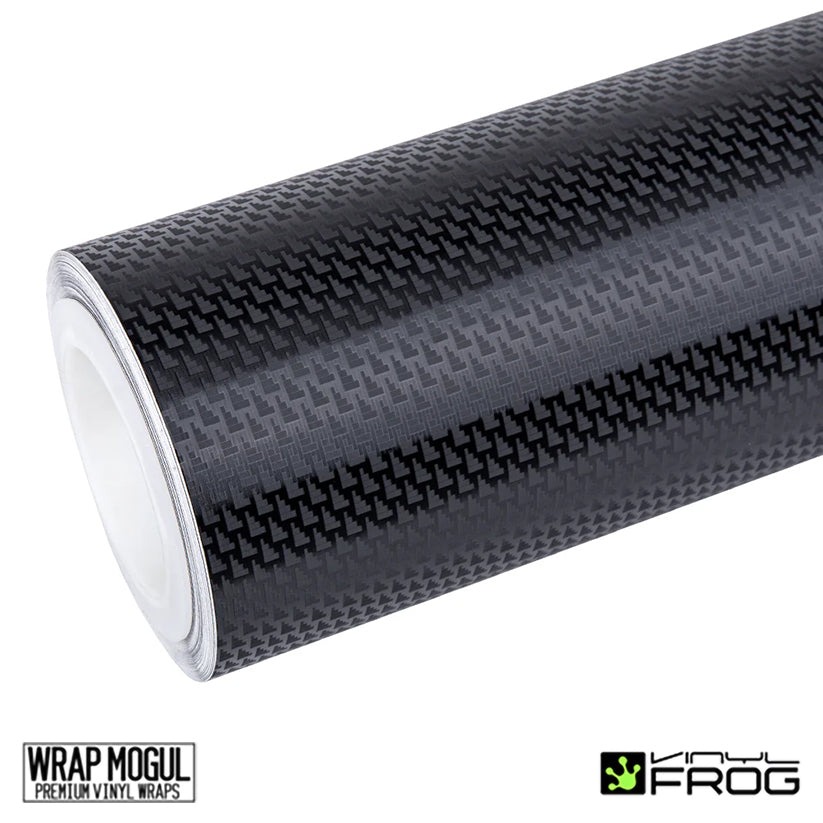 Vinyl Frog Ghost Rhombus Black Carbon Fiber Vinyl Wrap | SCF01