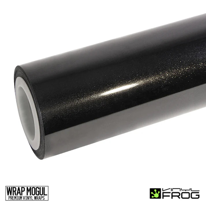 Vinyl Frog Glitter Metallic Glitter Black Vinyl Wrap | GLMP20_PET