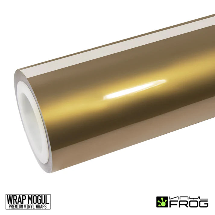 Vinyl Frog Glossy Metallic Champagne Gold Vinyl Wrap | GMPAQ_PET