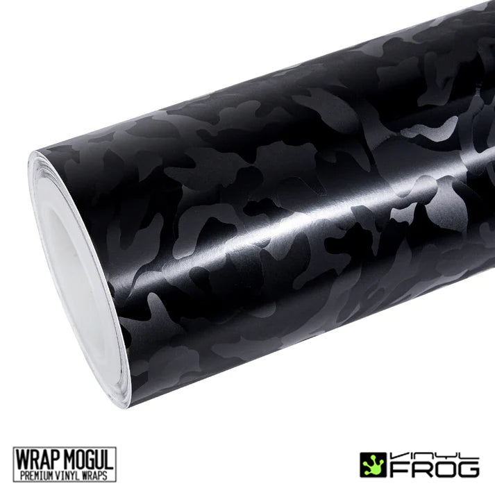 Vinyl Frog Camouflage Black Carbon Fiber Vinyl Wrap | GCF01