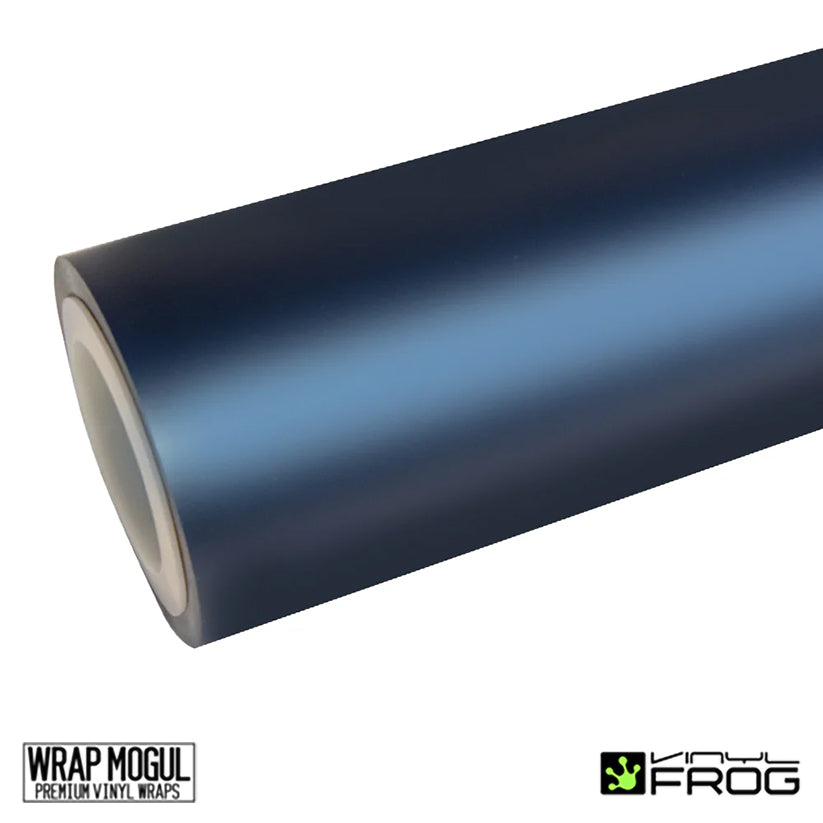 Vinyl Frog Satin Chrome Silk Prussian Blue Vinyl Wrap | MP16_PET