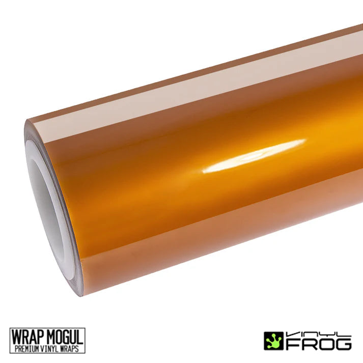 Vinyl Frog Glossy Metallic Bronze Orange Vinyl Wrap | GMP62_PET