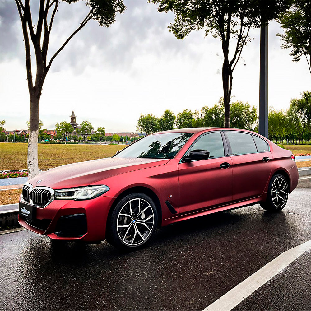 Teckwrap Satin Metalic Velour Red Vinyl Wrap | SMT18R – Wrap Mogul