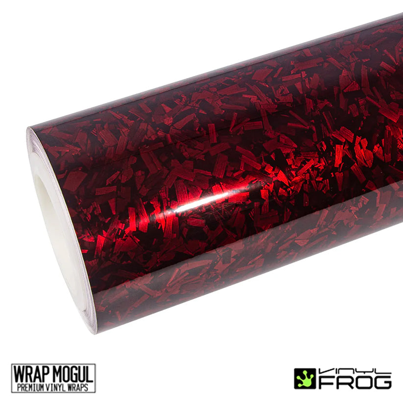 Vinyl Frog Red Forged Carbon Fiber Vinyl Wrap | FCF02