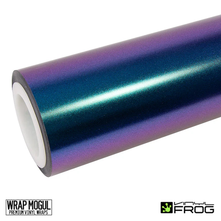 Vinyl Frog Glitter Metallic Diamond Purple Blue Vinyl Wrap | GLMP08_PET