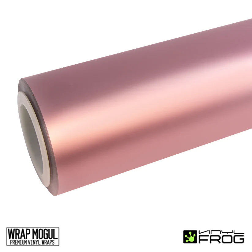 Vinyl Frog Satin Chrome Silk Rose Gold Vinyl Wrap | MP29_PET