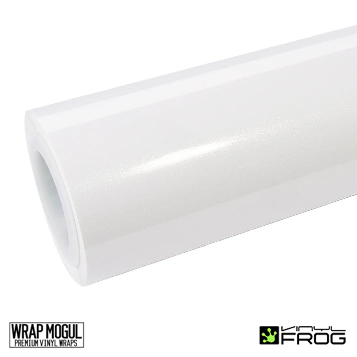 Vinyl Frog Glitter Metallic Diamond White Vinyl Wrap | GLMP01_PET