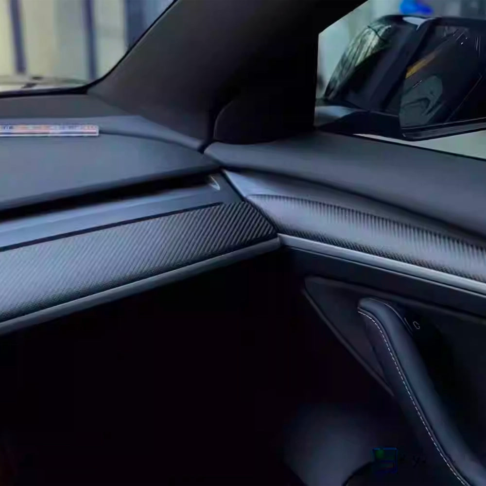 Tesla Model 3/Y Carbon Fiber Dashboard and Door Trims