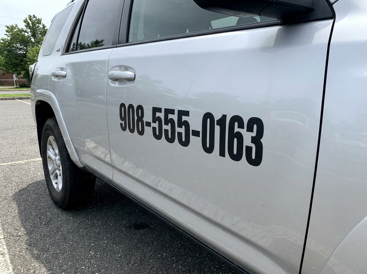 Company Phone Number Decal